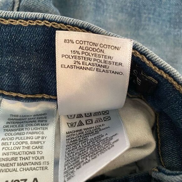 Lucky Brand women 4/27 ankle high rise skinny Bridgette button fly blue jeans - Picture 9 of 11